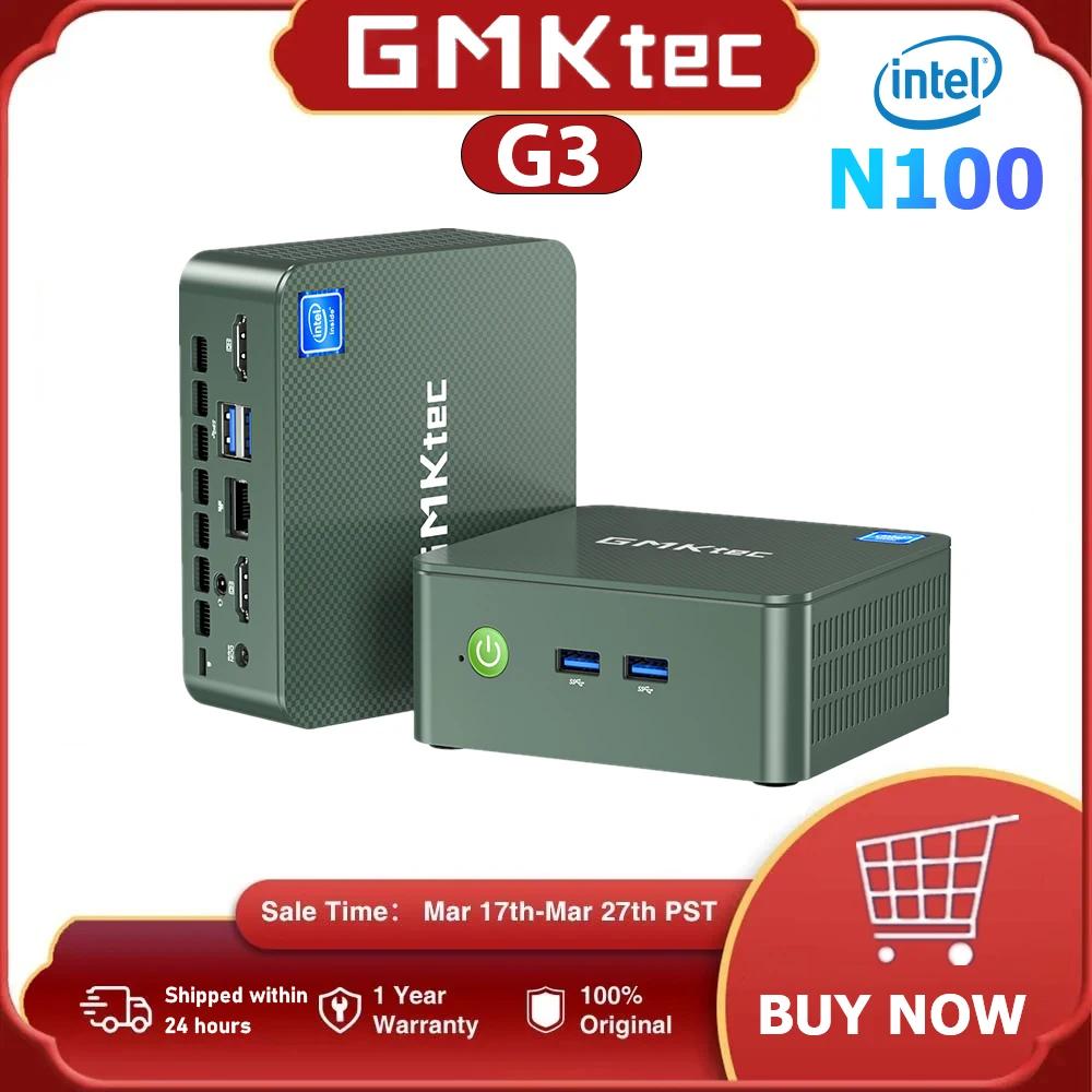 GMKtec ũ ǻ ̴ PC, Alder Lake N100,  11 ,  12 , DDR4, 8GB RAM, 256GB ROM, WiFi 6, BT5.2, G3